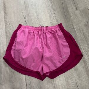 Nike Women's Pink and Magenta Athletic Shorts